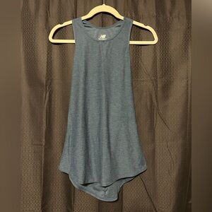 New Balance Heather Blue Active Tank Open Back Women’s Size Small